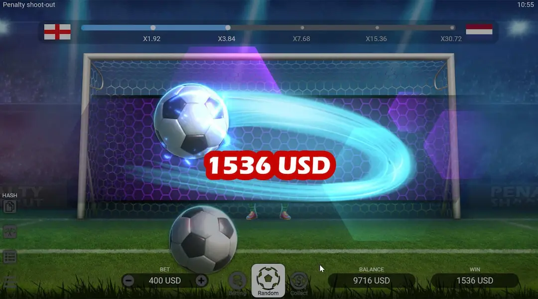 First impressions of the mobile version of the game Penalty Shoot Out
